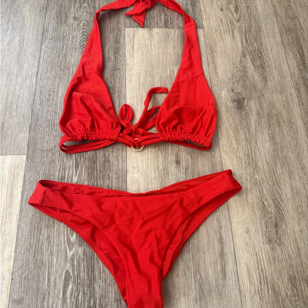 Beach Bunny Red Bikini Set